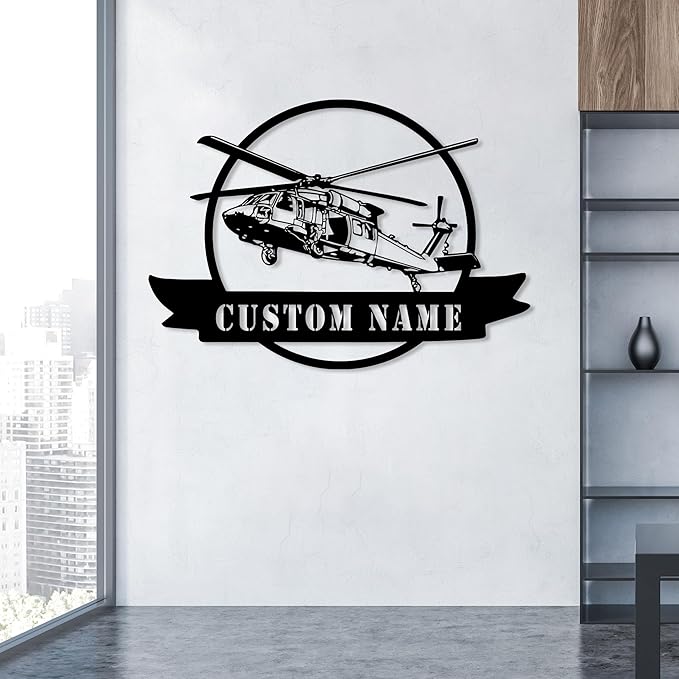 Personalized Metal Airplane Wall Art, Airplane Name Sign, Customized Pilot Name - Image 8