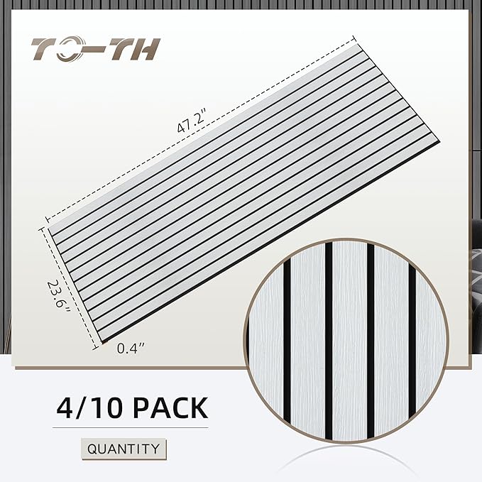 TO-TH Wood-Look Acoustic Wall Panels, 10 Pack 47.2” x 23.6” Sound Panels - Image 8