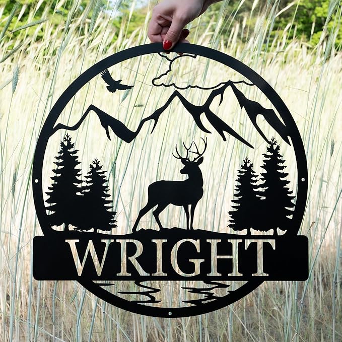 Custom Deer Outdoor Cabin Sign | Mountain Decor | Hunting Gift - Image 2
