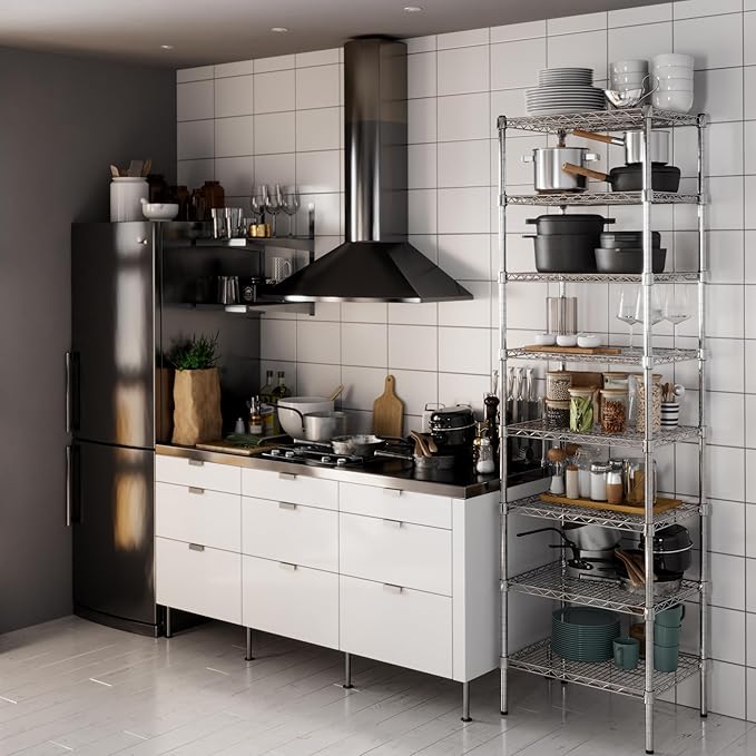 Regal Altair 18" Deep x 24" Wide x 86" Height Wire Shelving Kit | 8-Tier | NSF - Image 6