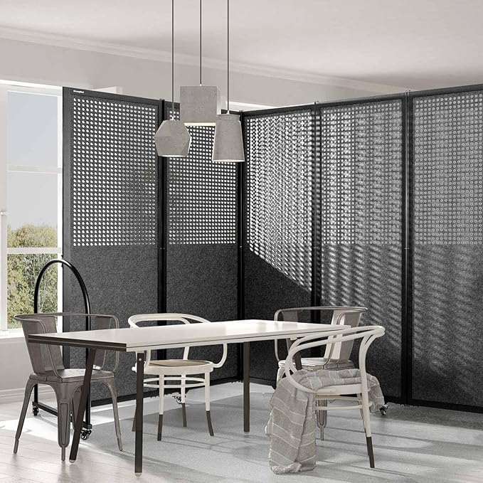 Folding Room Partition, Freestanding Privacy Divider, Portable Office Divider - Image 5