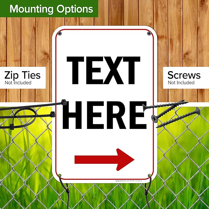 Custom Arrow, Custom Directional Sign, Right Arrow, 12x18 Inches, 55 mil thick - Image 5