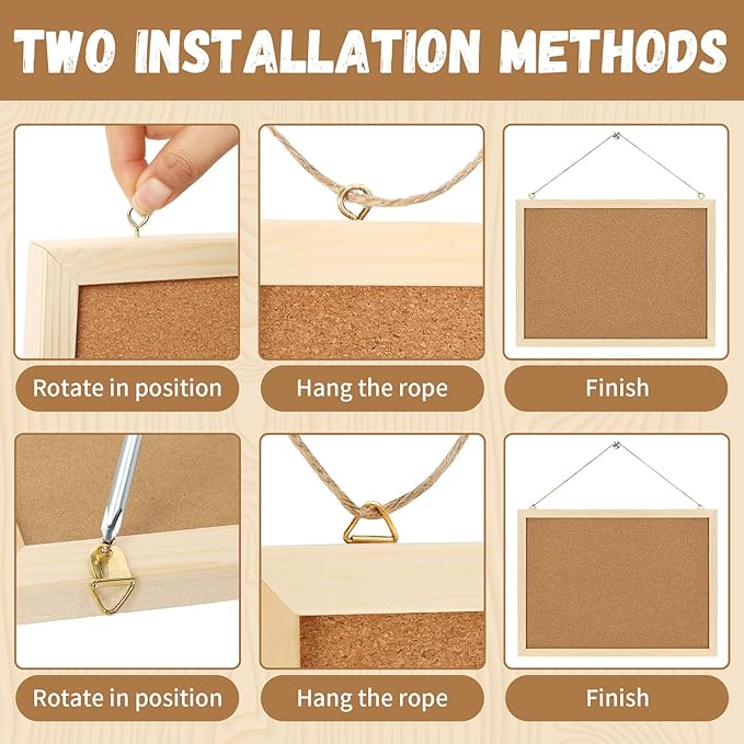 Cork Board, FEBSNOW Cork Board Bulletin Board, 14.6 X 11 inches Vision Board - Image 4