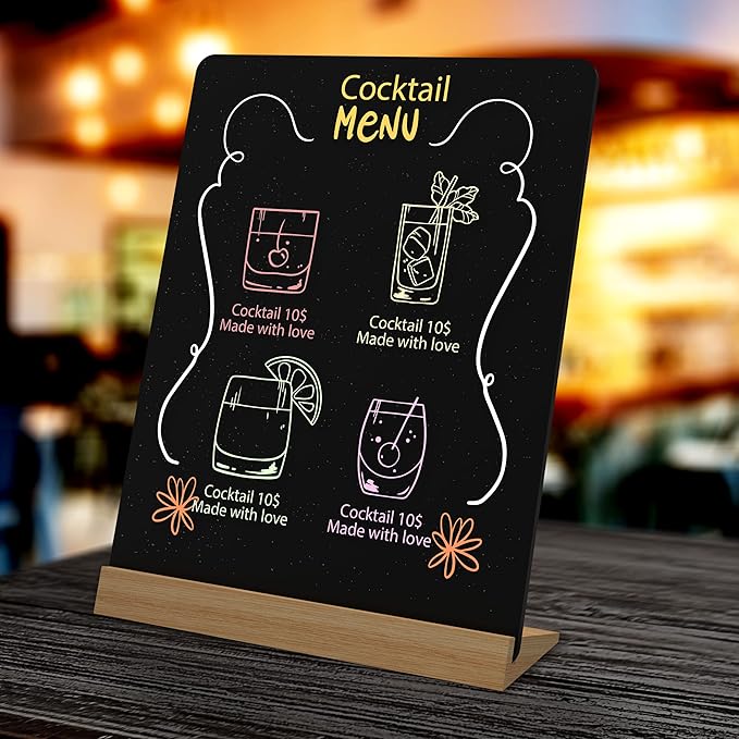 NEWNEWSHOW 8.7x12 Inch Tabletop Chalkboard - Image 3