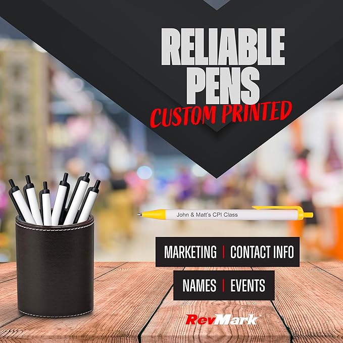 RevMark Personalized Ballpoint Pen, Custom Printed Name, Business or Event - Image 2