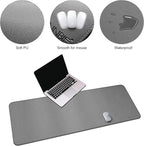 CENNBIE Leather Desk Mat, Extended Non-Slip Mouse Pad, Waterproof PU Leather - Image 3