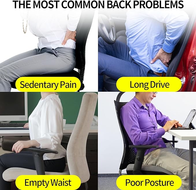 Lumbar Support Pillow for Office Chair, Memory Foam Back Lumbar Support Pillow - Image 6