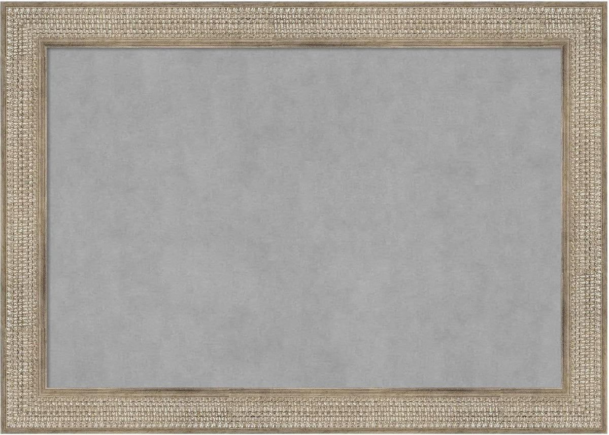 Amanti Art Silver Framed Magnetic Board 30x42 Large Vision Board