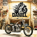 Custom Motorcycle Metal Signs Personalized Dirt Biker Name Sign Custom Garage - Image 2