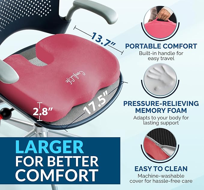 ComfiLife Premium Gel & Memory Foam Seat Cushion – Doctor Recommended Office - Image 5
