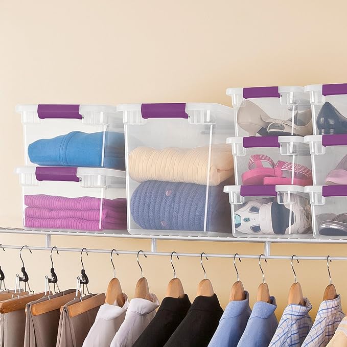 Sterilite 6-Pack 27 Quart ClearView Latch Box, Stackable Organizer Bins - Image 5