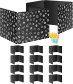 Black 12-Pack Desk Dividers for Students, Waterproof Plastic Study Carrel by Ubenic