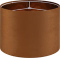 GO&SO Large Lampshade Replacement, Burnt Orange Velvet Drum Lamp Shades Set of by GOSO