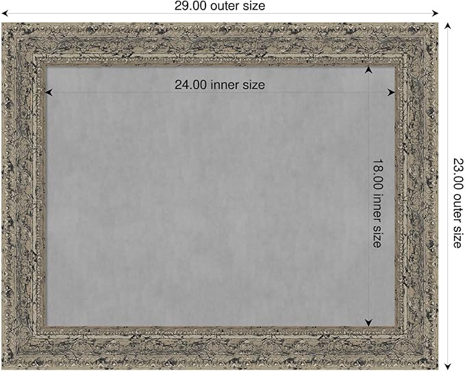 Amanti Art Silver Framed Magnetic Board 23x29 Medium Vision Board - Image 2