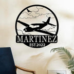 Personalized Metal Airplane Wall Art, Airplane Name Sign, Customized Pilot Name - Image 6