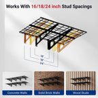 fleximounts 2-pack 2x6ft garage shelving 24-inch-by-72-inch heavy duty, side view