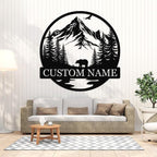 Dyoart Personalized Bear Metal Cabin Sign | Custom Signs Outdoor Metal | Cabin - Image 3
