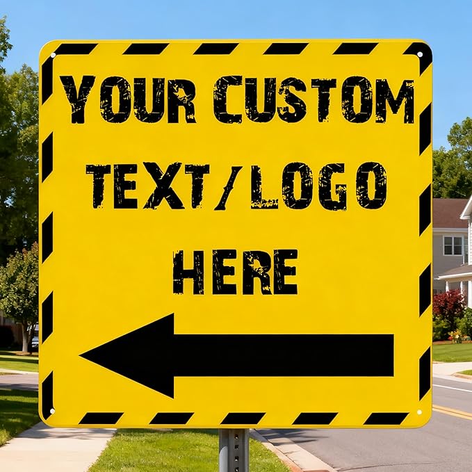 Custom Square Up Arrow Metal Signs by HKSIGNS