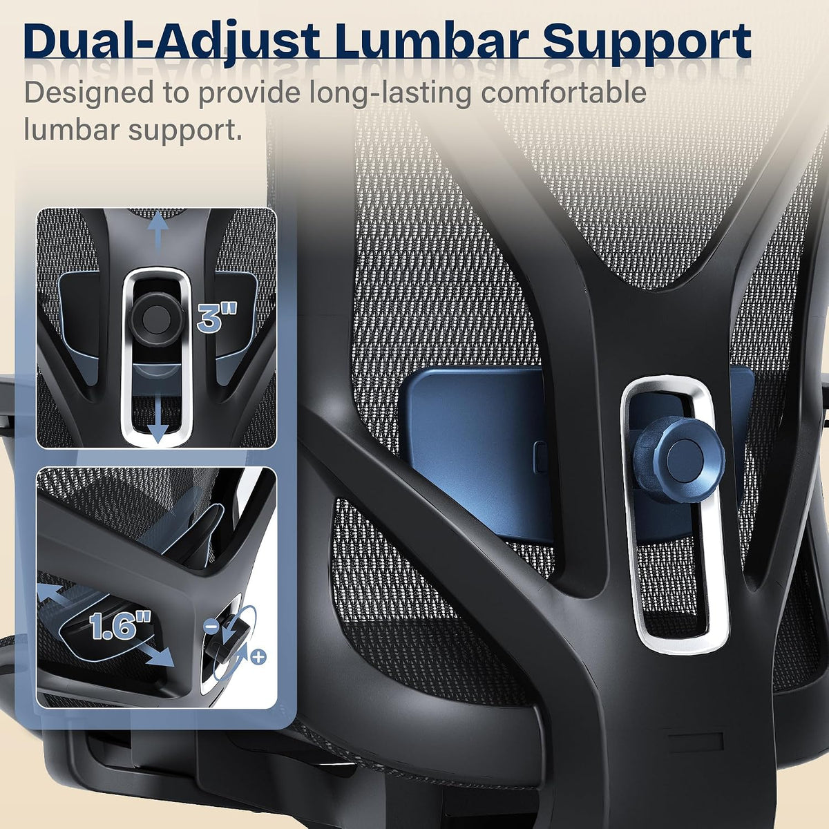 ergonomic office chair, mesh computer desk chairs with, side view