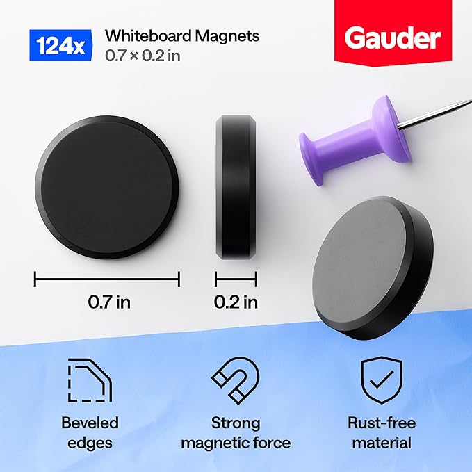 GAUDER Magnets for Whiteboard, Fridge & Bulletin Board - Image 2