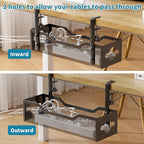 Under Desk Cable Management Tray Black, Litwaro Cable Management Under Desk No - Image 7