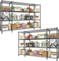 REIBII 78.4" W Storage Shelves Load 1500LBS, Metal Shelving 4-Tier Wire by REIBII