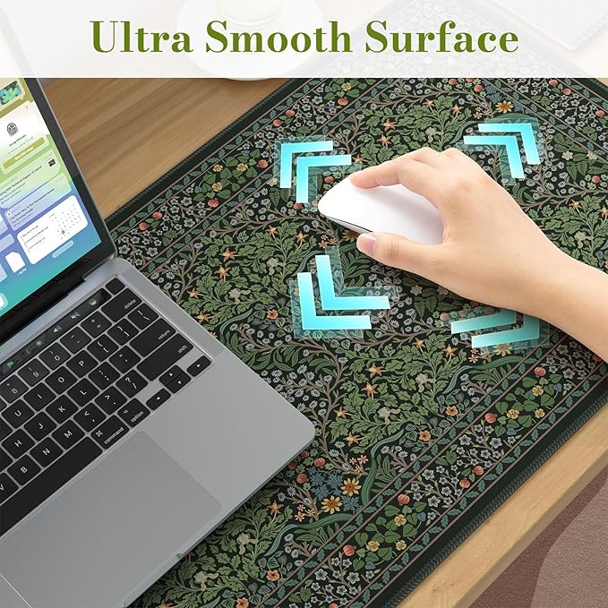 iCasso Big Mouse Pad, Desk Pad Mat, Full Desk Large Mousepad, Anti-Slip Smooth - Image 3
