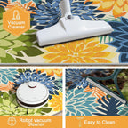 outdoor rug waterproof, washable patio runner rug for, close-up detail