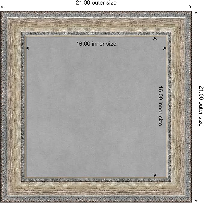 Amanti Art Silver Framed Magnetic Board 21x21 Small Vision Board - Image 3