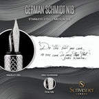 Scriveiner Personalized Silver Chrome Fountain Pen, Award Winning Luxury Pen - Image 5