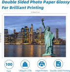 Uinkit 100 sheets Photo Paper Glossy Double Sided 8.5x11 Inkjet 37lb 140gsm Dye - Image 4