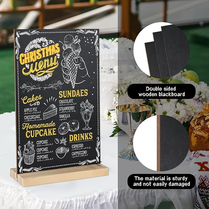 BOUBONI 3 Pack Small Chalkboard Signs - Image 5