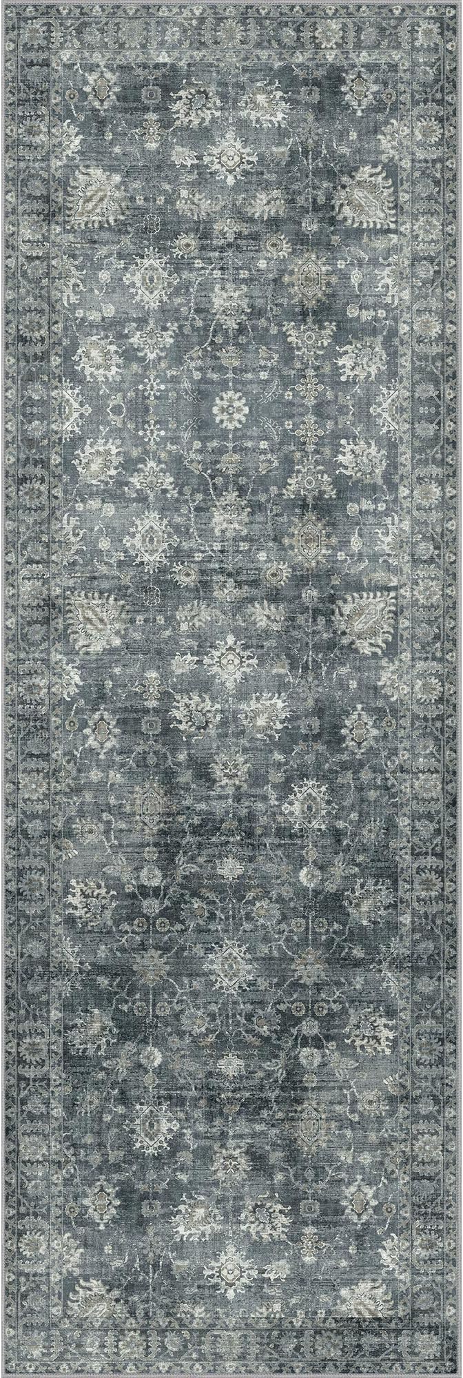 GENIMO Runner Rug 2'6''x8 Non Slip Machine Washable Vintage Hallway Runner Rug - Image 9