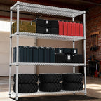 M MZG 4 Tiers Shelf 2640 lbs Steel Storage Shelving Utility Shelving Unit Steel - Image 2