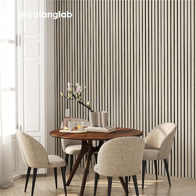 Olanglab Wood Slat Wall Panels 4 Pack, Wooden Acoustic Wall Panels, 94.5"x12.6" - Image 7