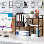 Yelinkws Desktop Shelf Organizer, Small Bookshelf - Image 3