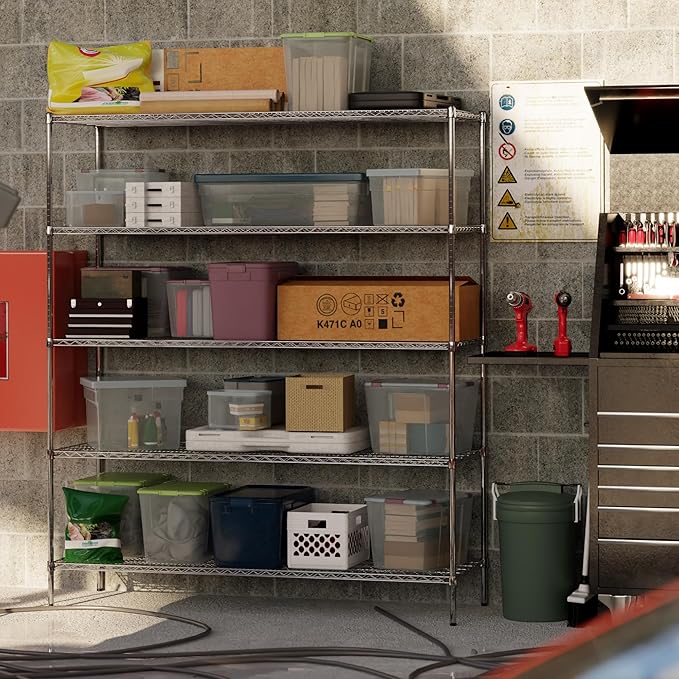Regal Altair 24" Deep x 72" Wide x 86" Height Wire Shelving Kit | 5-Tier | NSF - Image 2
