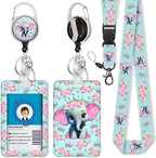Giancomics Cute Flower Elephant ID Badge Holder by Giancomics