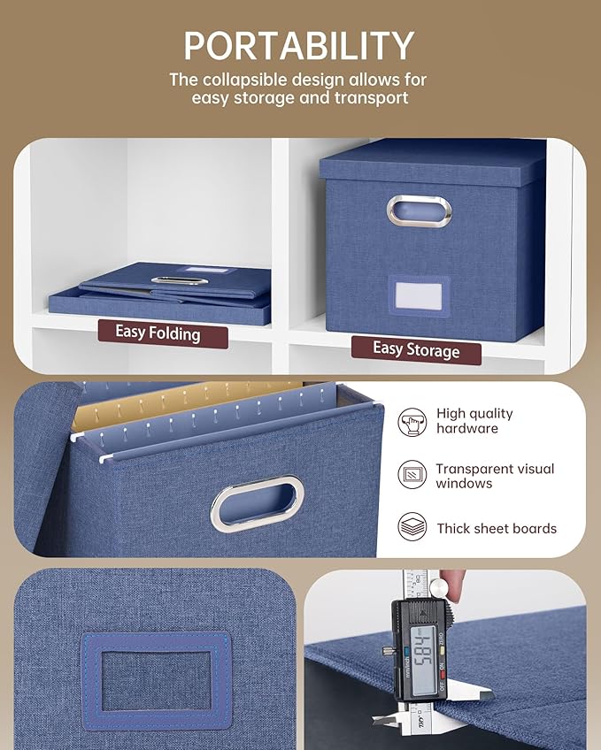 2 Pack File Storage Organizer, Document Organizer, Portable File Box - Image 2