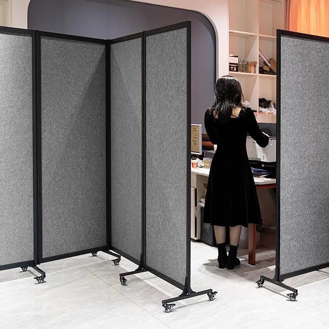 Upgrade Version Room Partition and Divider, Freestanding Rolling Dividers - Image 5