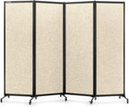 Upgrade Version Room Partition and Divider, Freestanding Rolling Dividers by StrongBird