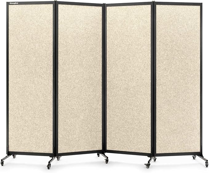 Upgrade Version Room Partition and Divider, Freestanding Rolling Dividers by StrongBird