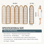 Aletheiawu 6 Panel Room Divider Wall Shoji Screen, Japanese Wood Room Divider - Image 9