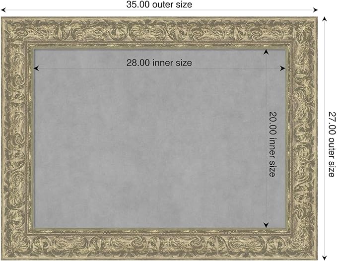 Amanti Art Silver Framed Magnetic Board 27x35 Medium Vision Board - Image 2