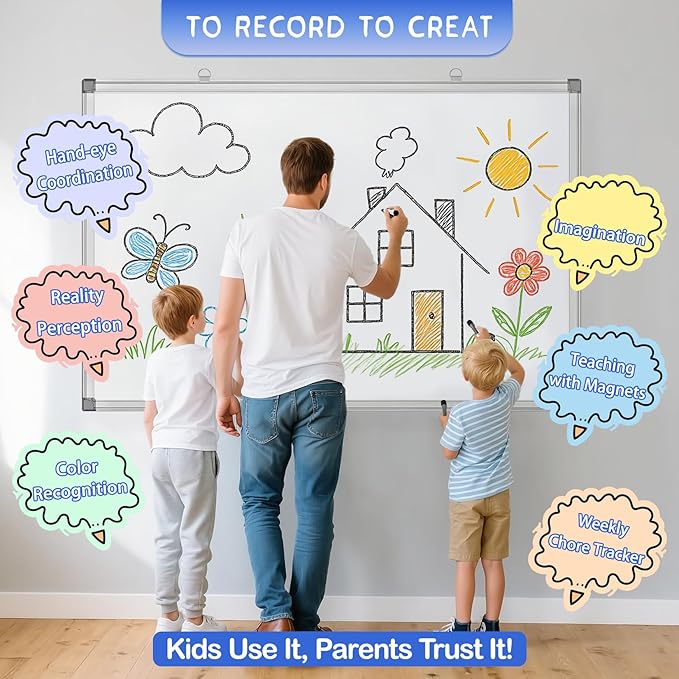 Grtard 36" x 24" Magnetic Dry Erase Whiteboard - Image 7