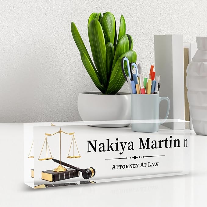 Personalized Name Plate for Desk Custom Acrylic Desk Name Plate Custom Employee - Image 4