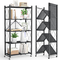 5-tier folding metal storage rack - 63" heavy-duty, main product view