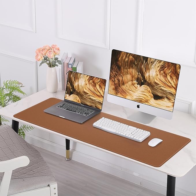AFIING Leather Desk pad Protector, Large Non-Slip Office Desk Mat - Image 6