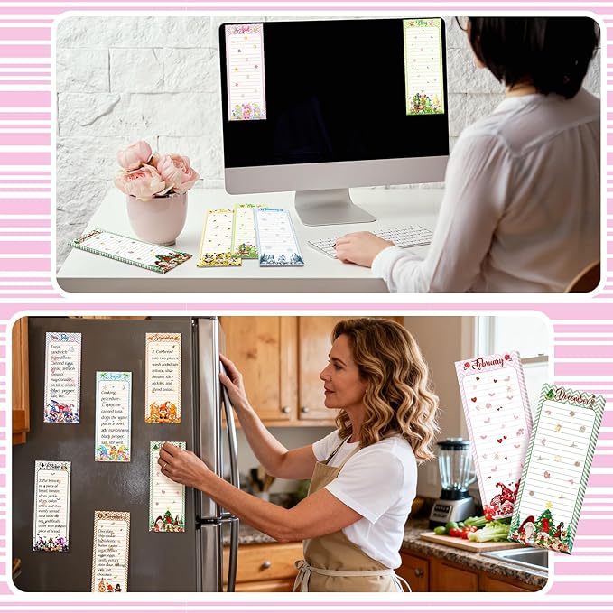 Eaasty 12 Pcs Seasonal Holiday Magnetic Notepads - Image 5
