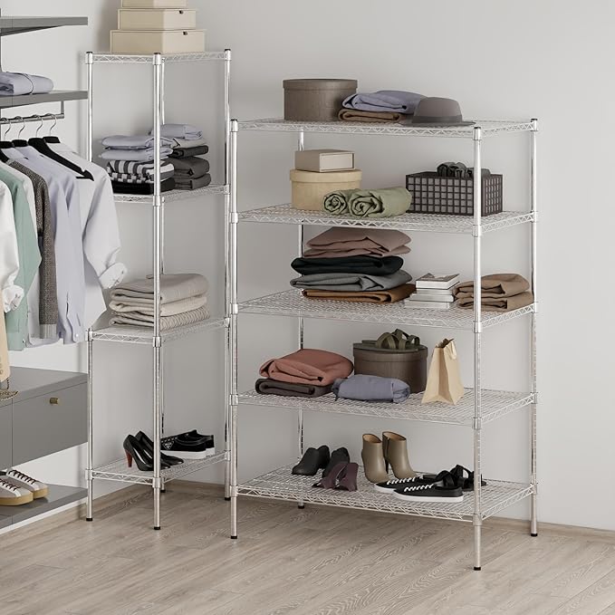 Regal Altair 24" Deep x 42" Wide x 64" Height Wire Shelving Kit | 5-Tier | NSF - Image 8